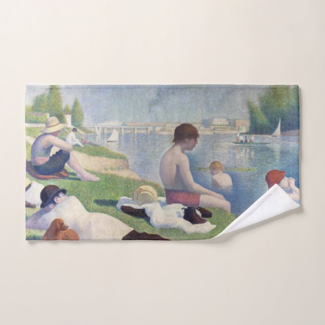 Georges Seurat - Bathers at Asnieres Bath Towel Set (Hand Towel)