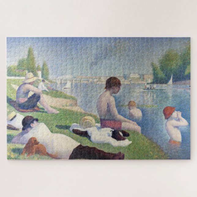 Georges Seurat - Bathers at Asnieres Jigsaw Puzzle (Horizontal)