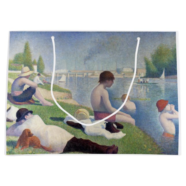Georges Seurat — Bathers at Asnieres Large Gift Bag (Front)