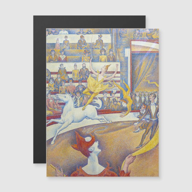 Georges Seurat - Carte magnétique du cirque (Devant / Derrière)
