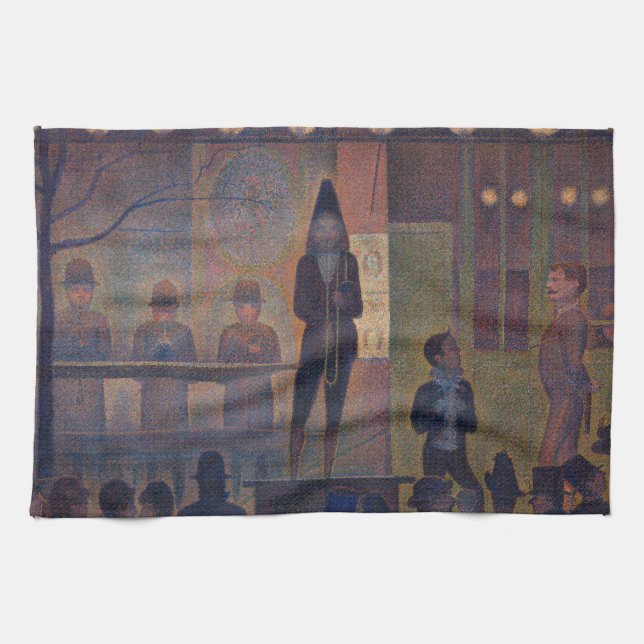 Georges Seurat - Circus Sideshow Kitchen Towel (Horizontal)