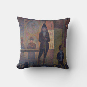 Georges Seurat - Circus Sideshow Throw Pillow