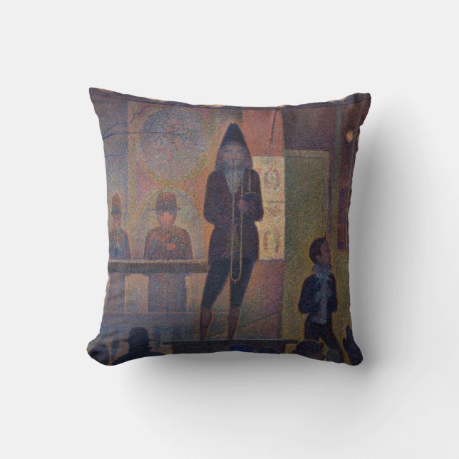 Georges Seurat - Circus Sideshow Throw Pillow (Front)