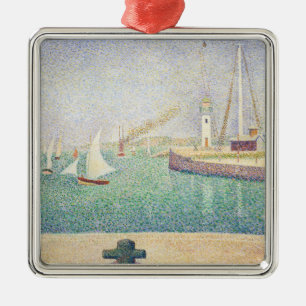 Georges Seurat - Entrance of the Port of Honfleur Metal Ornament