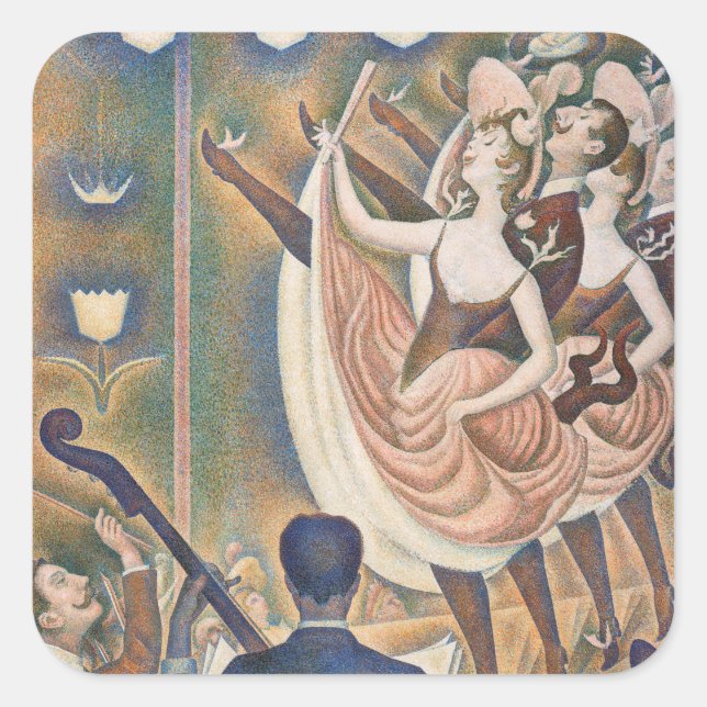 Georges Seurat - Le Chahut Square Sticker (Front)
