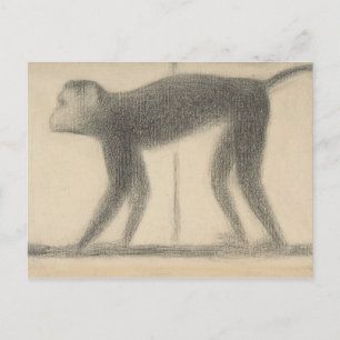 Georges Seurat - Monkey Postcard