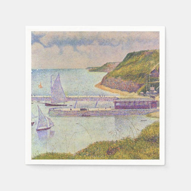Georges Seurat - Port-en-Bessin at High Tide Napkin (Front)