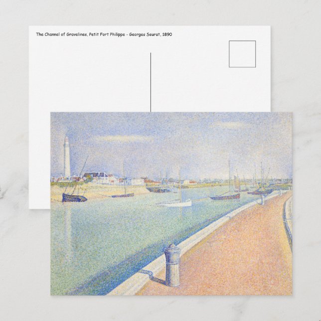 Georges Seurat - The Channel of Gravelines Postcard (Front/Back)