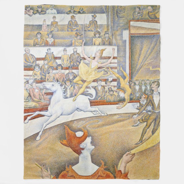 Georges Seurat - The Circus Fleece Blanket (Front)