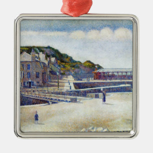 Georges Seurat- The Harbour and the Quays Metal Ornament