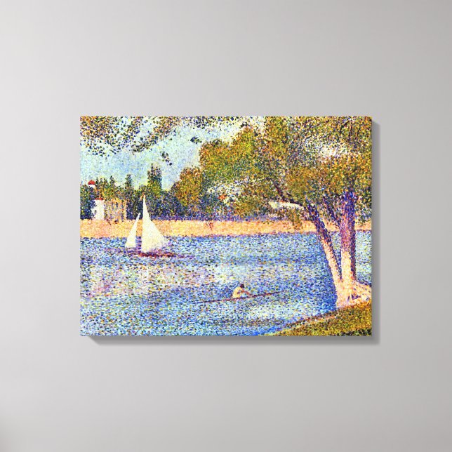 Georges Seurat The Seine and la Grande Jatte Canvas Print (Front)
