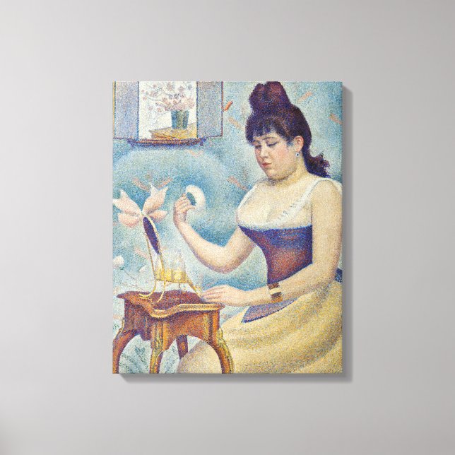 Georges Seurat - Young Woman Powdering Herself Canvas Print (Front)