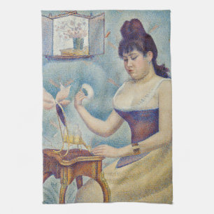Georges Seurat - Young Woman Powdering Herself Kitchen Towel