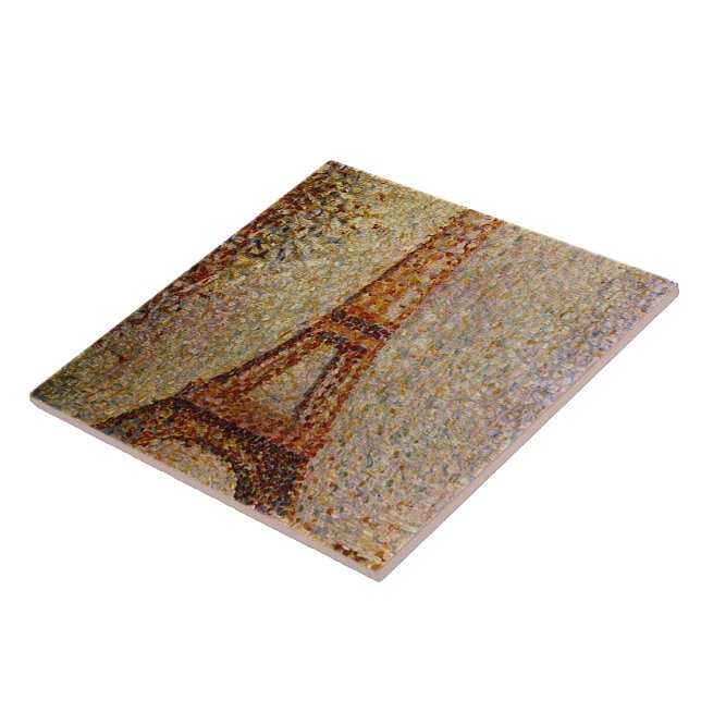 Georges Seurat's Painting: The Eiffel Tower (1889) Tile (Side)