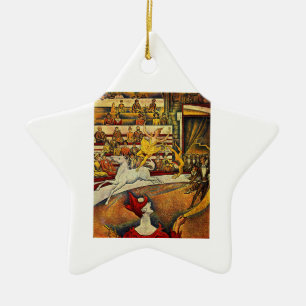 Georges Seurat's The Circus (1891) Ceramic Ornament