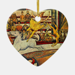 Georges Seurat's The Circus (1891) Ceramic Ornament