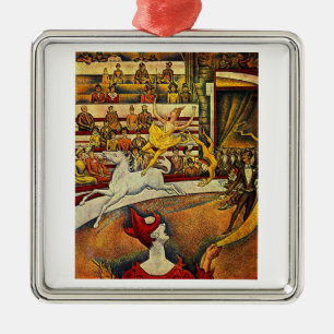 Georges Seurat's The Circus (1891) Metal Ornament