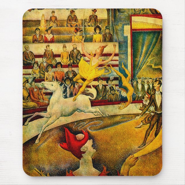 Georges Seurat's The Circus (1891) Mouse Pad (Front)