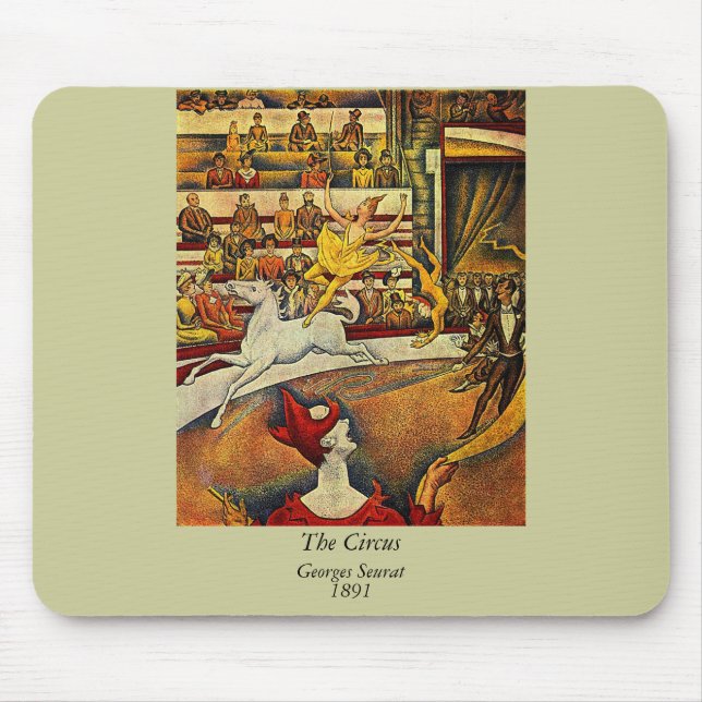 Georges Seurat's The Circus (1891) Mouse Pad (Front)