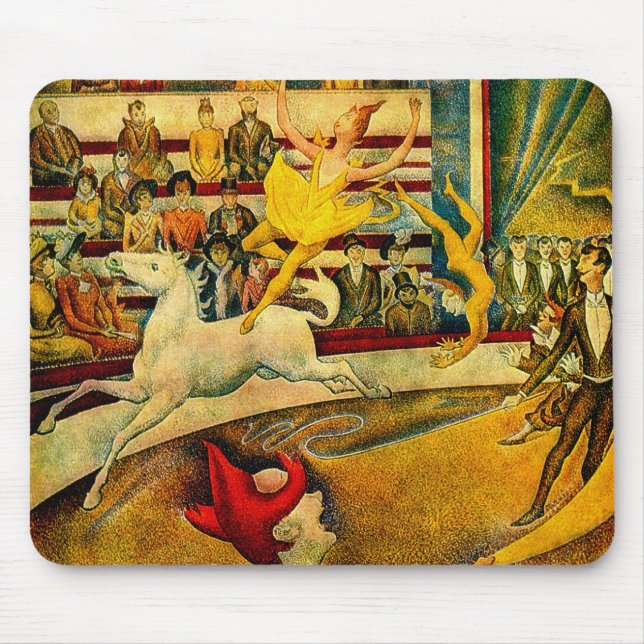 Georges Seurat's The Circus (1891) Mouse Pad (Front)