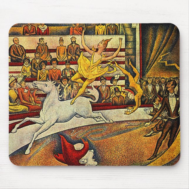 Georges Seurat's The Circus (1891) Mouse Pad (Front)