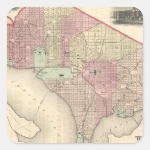 Georgetown and the City of Washington Square Sticker