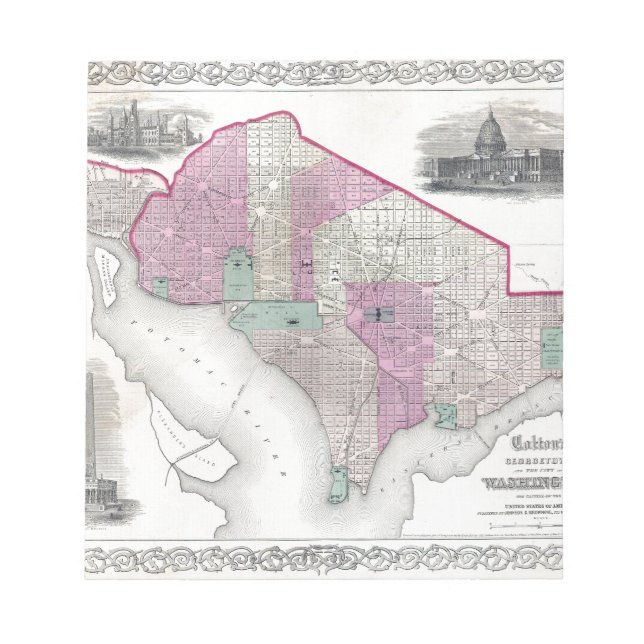 Georgetown and Washington DC Notepad (Front)