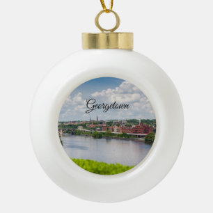 Georgetown Ceramic Ball Christmas Ornament