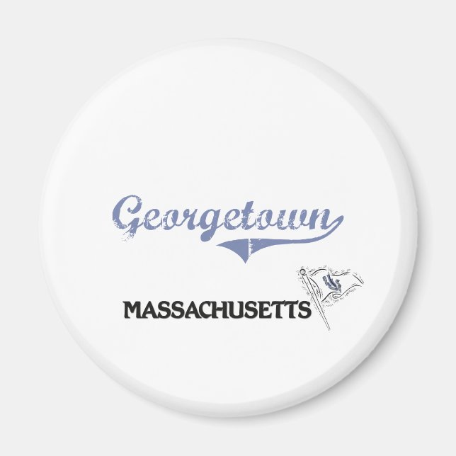Georgetown Massachusetts City Classic Magnet (Front)