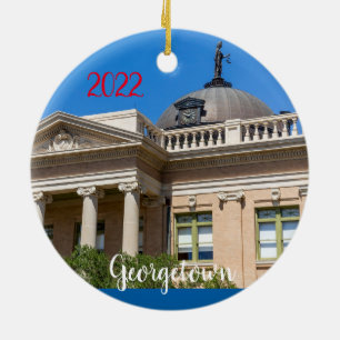 Georgetown, Texas 2 sided Ceramic Ornament