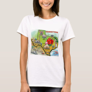 Georgetown Texas Cartoon Map T-Shirt