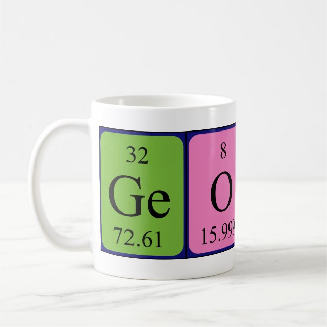 Georgi periodic table name mug (Left)