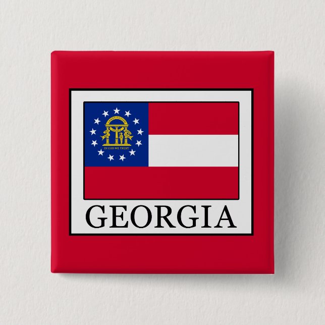 Georgia 2 Inch Square Button (Front)