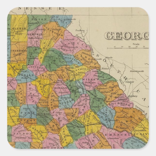Georgia 4 square sticker (Front)