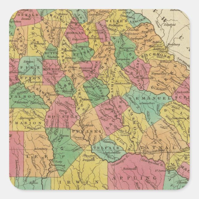 Georgia 9 square sticker (Front)