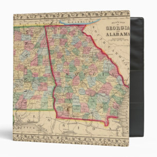 Georgia, Alabama Map by Mitchell Binder
