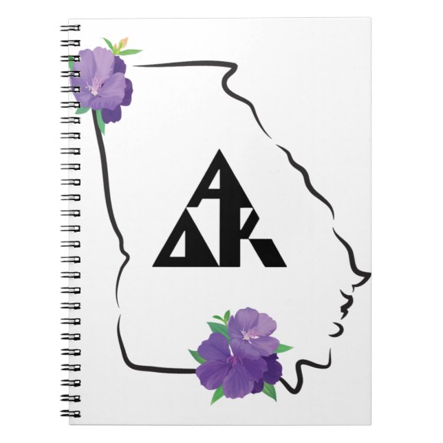 Georgia Alpha Delta Kappa black triangle logo Notebook (Front)