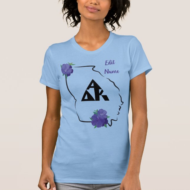 Georgia Alpha Delta Kappa Tshirt Casual with Name (Front)
