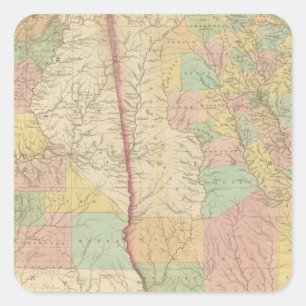 Georgia and Alabama 3 Square Sticker