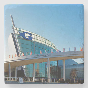 Georgia Aquarium Atlanta Marble Stone Coaster. Coaster