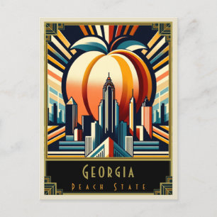 Georgia   Art Deco Postcard