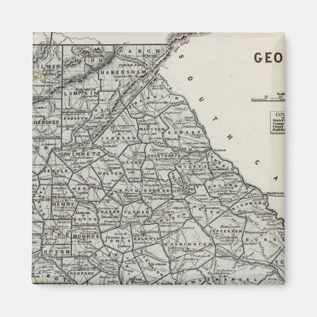Georgia Atlas Map Magnet (Front)