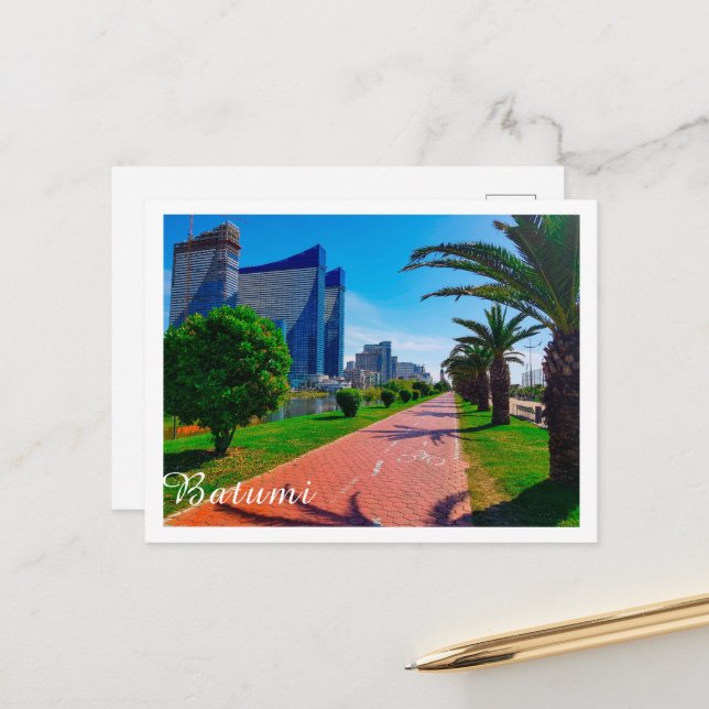 Georgia Batumi Architecture Landscape Postcard (Front/Back In Situ)