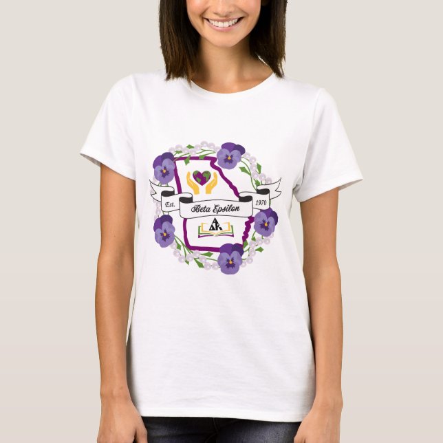 Georgia Beta Epsilon White Tshirt (Front)
