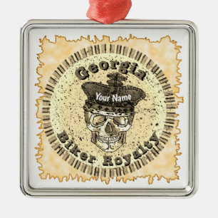 Georgia Biker  Metal Ornament