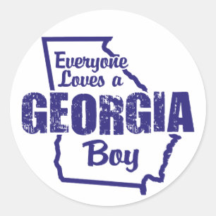 Georgia Boy Classic Round Sticker