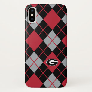 Georgia Bulldogs Logo   Argyle Pattern Case-Mate iPhone Case