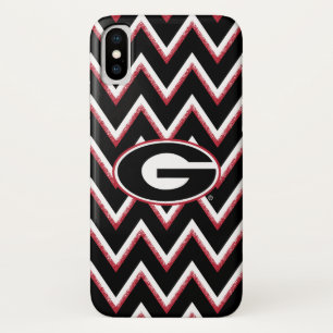 Georgia Bulldogs Logo   Chevron Pattern Case-Mate iPhone Case