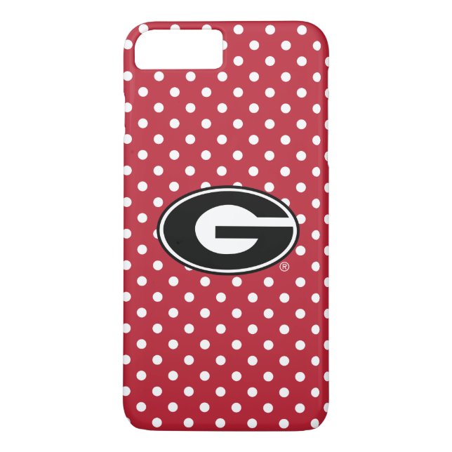 Georgia Bulldogs Logo | Polka Dot Pattern Case-Mate iPhone Case (Back)
