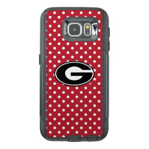 Georgia Bulldogs Logo   Polka Dot Pattern OtterBox Samsung Galaxy S6 Case